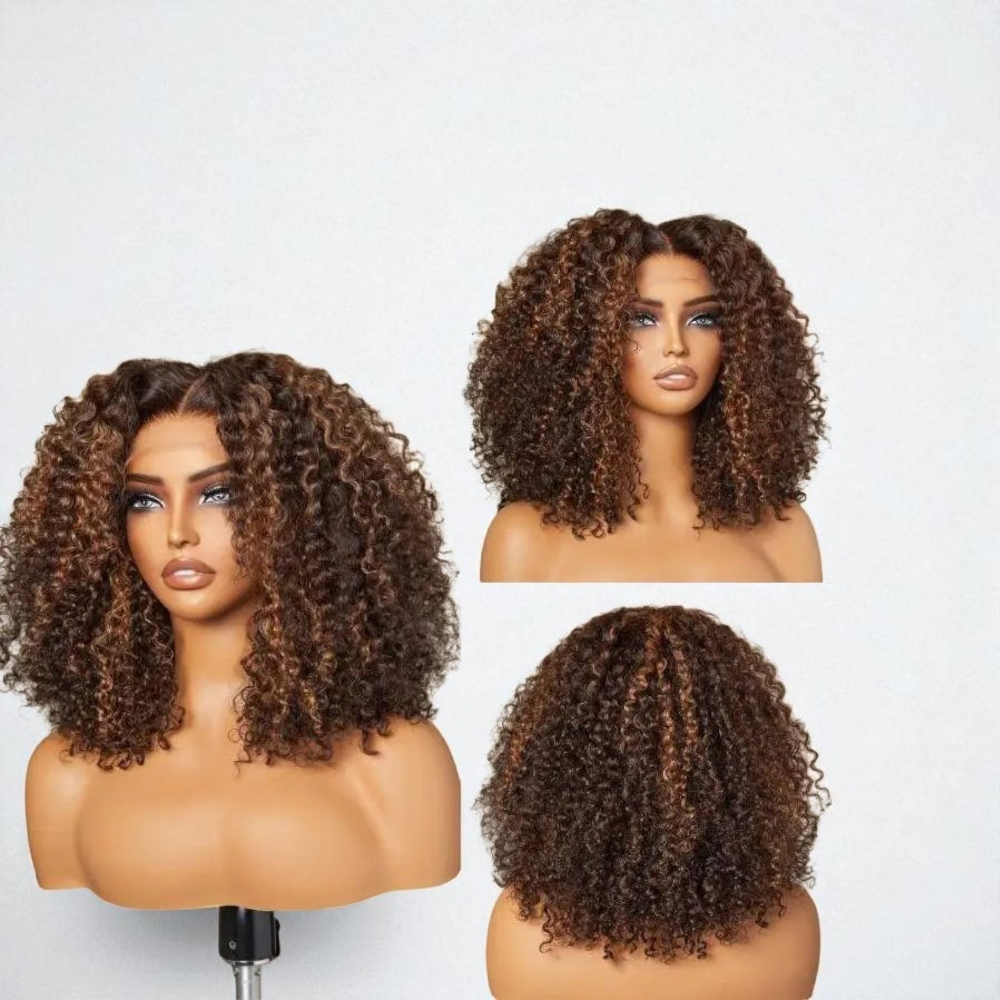 Bob Closure Wig Glueless Kinky Curly